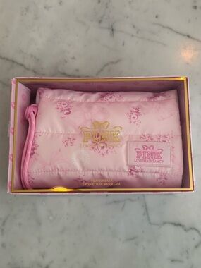 LoveShackFancy Pink Quilted Floral Pouch